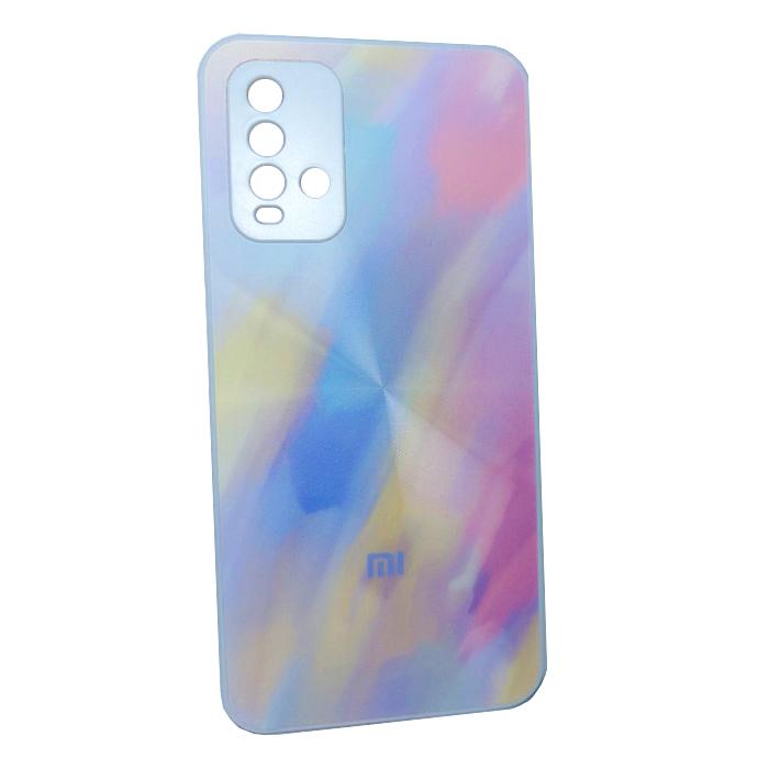 Накладка Glass Case Watercolor Logo для Xiaomi Redmi 9T/Poco M3  (White)