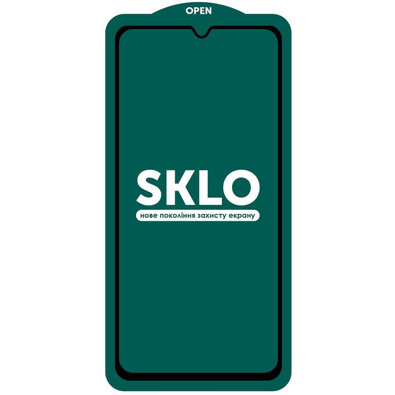 Захисне скло SKLO 5D для Xiaomi Redmi 9A/9C/10A/A1/A2 з чорною рамкою