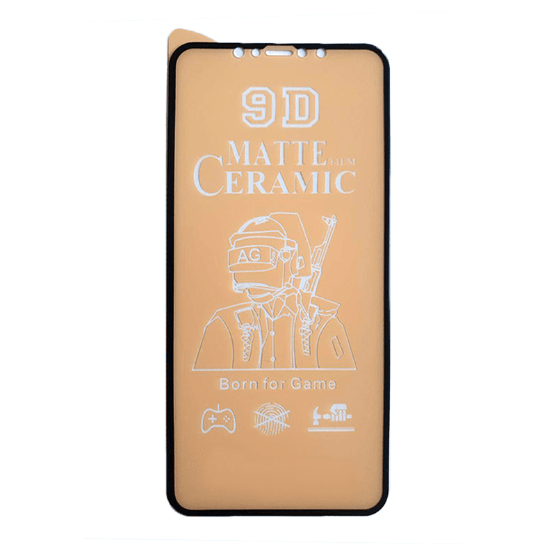 Гнучке скло Ceramic Matt для Xiaomi Redmi 9A/9C/A1/A2 матове з чорною рамкою