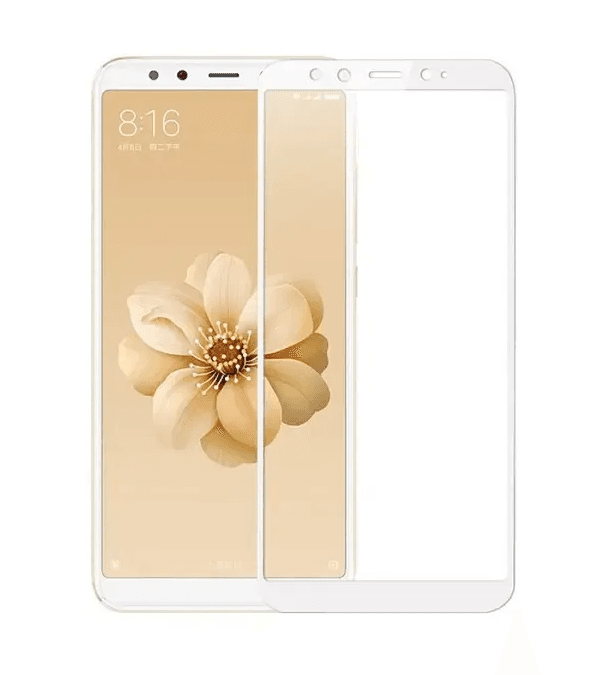 Захисне скло Silk Screen для Xiaomi Redmi 6 Pro / Mi A2 Lite white