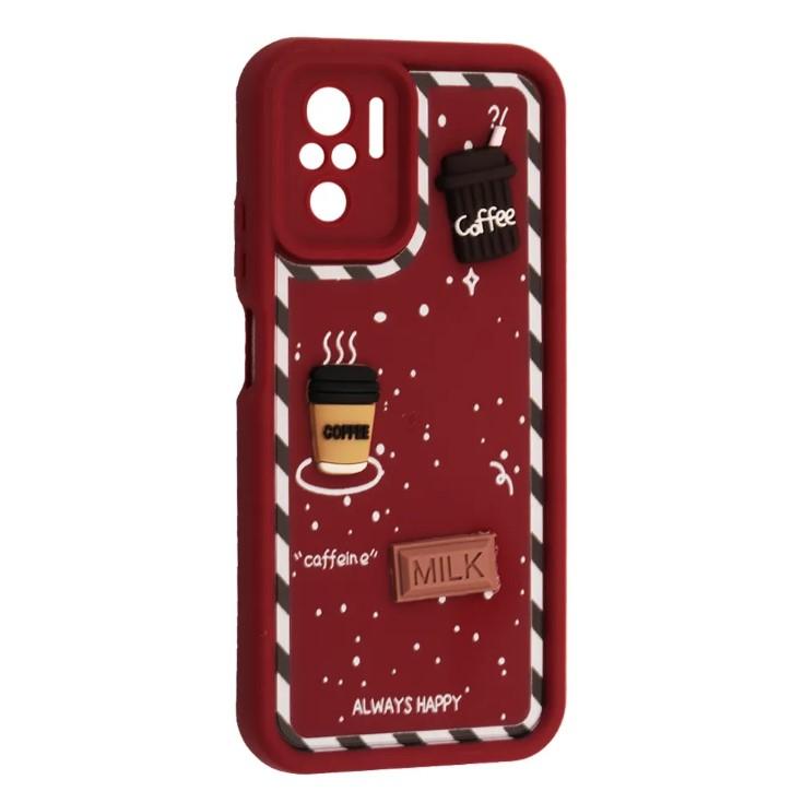 Чохол Pretty Toys для Xiaomi Redmi Note 10/10S (Marsala/Always Happy)