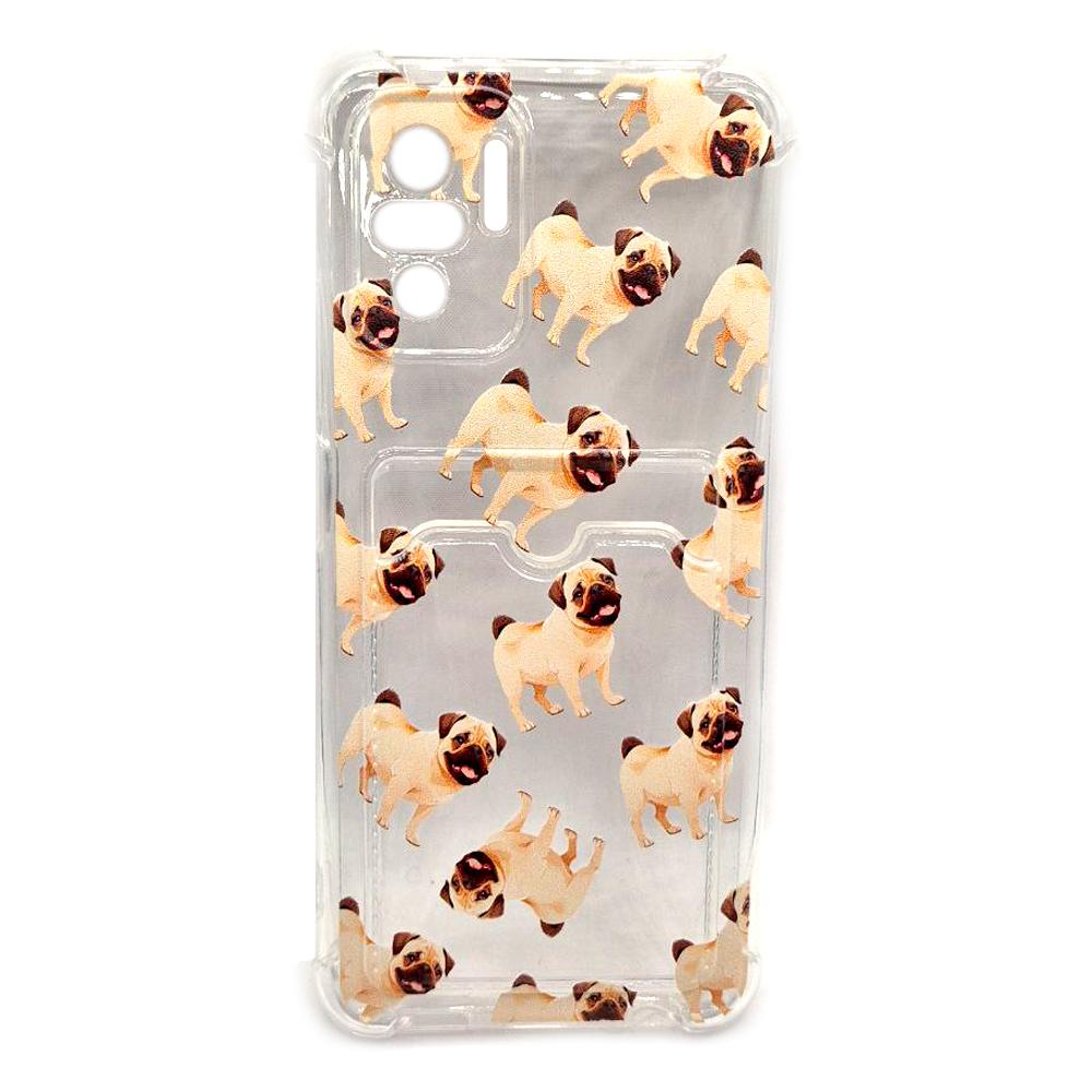 Накладка Space Card Pocket Image для Xiaomi Redmi Note 10 4G/ Note 10s/ Poco M5s  Мопс