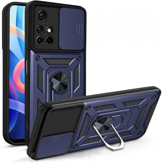 Накладка Camshield Serge Ring для Xiaomi Redmi Note 11 Pro Plus Синя