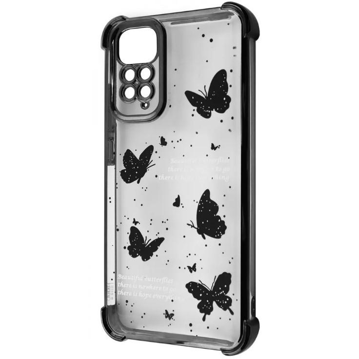 Чохол WAVE Winkie для Xiaomi Redmi Note 11 4G / Redmi Note 11S black/butterfly