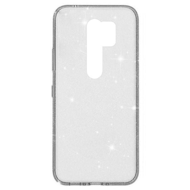 Накладка Molan Cano Glossy Jelly для Xiaomi Note 8 Pro прозорий з блисківками