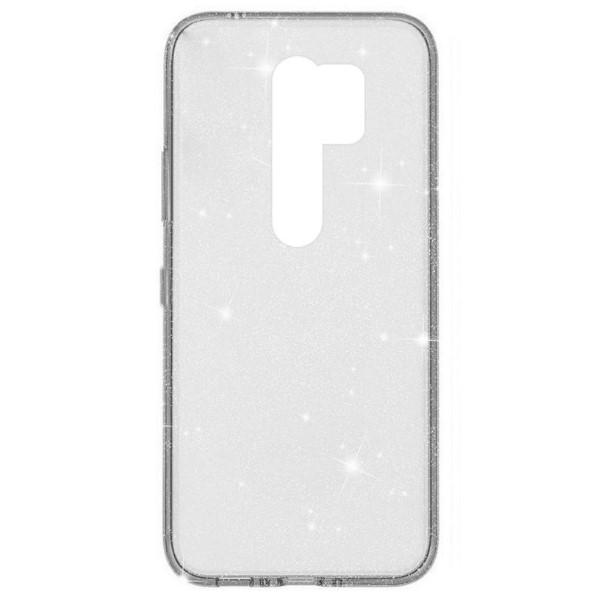 Накладка Molan Cano Glossy Jelly для Xiaomi Redmi Note 8 Pro прозора з блискітками