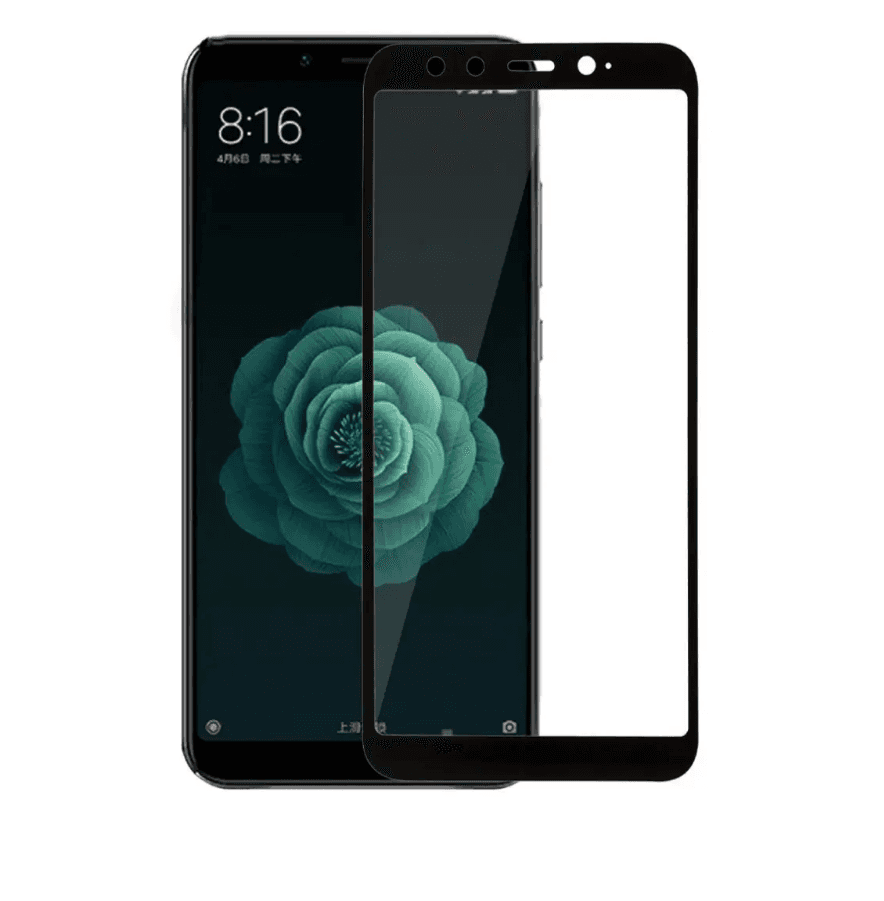 Захисне скло Silk Screen для XIAOMI Mi 6X / A2  black (поклейка рамкою)