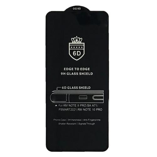 Захисне скло 6D OG Crown для Xiaomi Poco F4/Note 10 Pro  з чорною рамкою