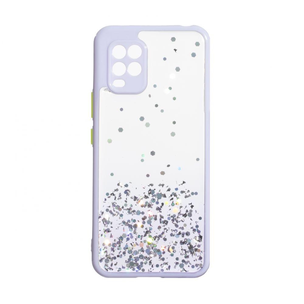 Накладка Glitter Bling Sequins для Xiaomi Mi 10 Lite бузкова