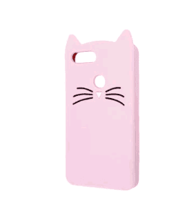 Накладка 3D Cat для Xiaomi Redmi Mi 8 Lite пудрова