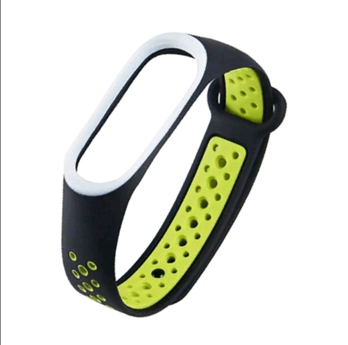 Ремінець SPORT для Xiaomi Mi Band 3/4 black-green-white