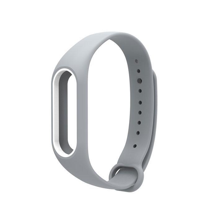 Ремінець для Mi Band 3 Silicone сіро-білий