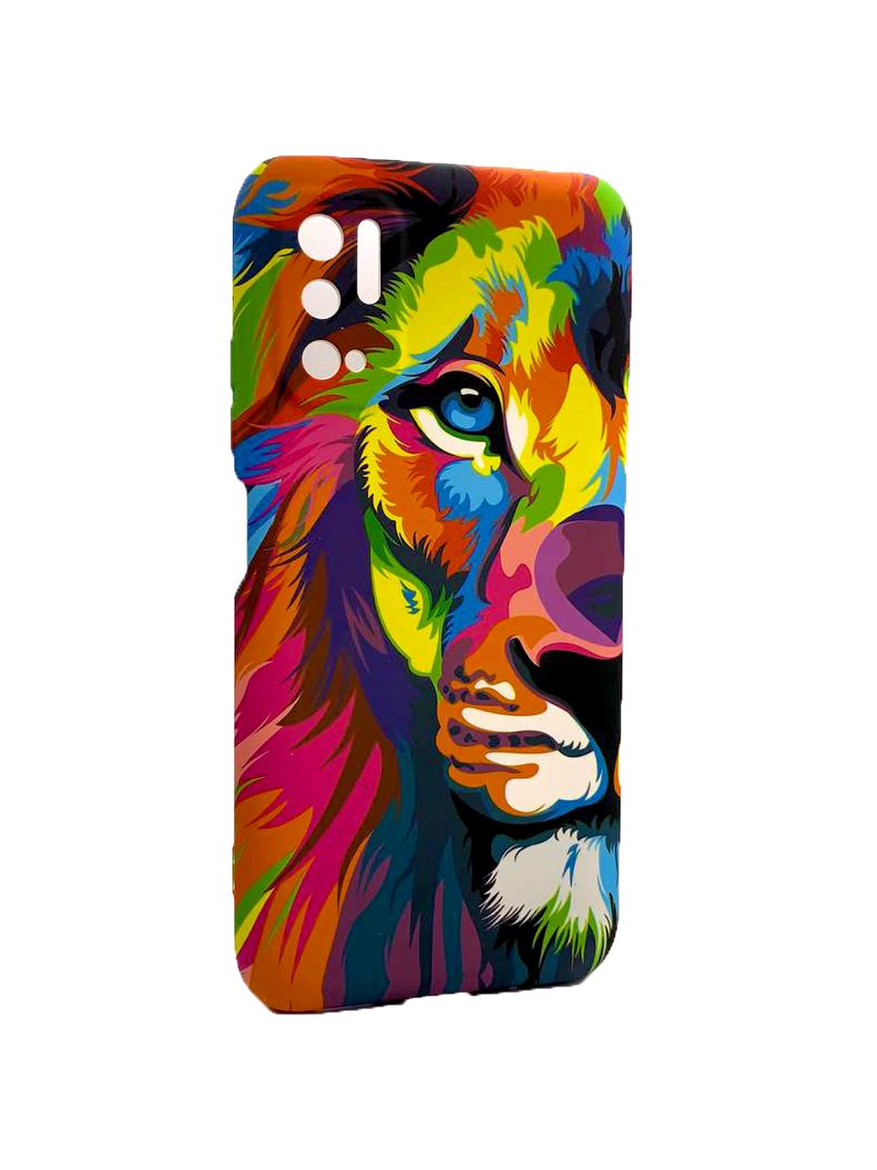 Накладка Silicone Case Picture для Xiaomi Note 10 5G/Poco M3 Pro/Note 10T 5G/Note 11SE Lion