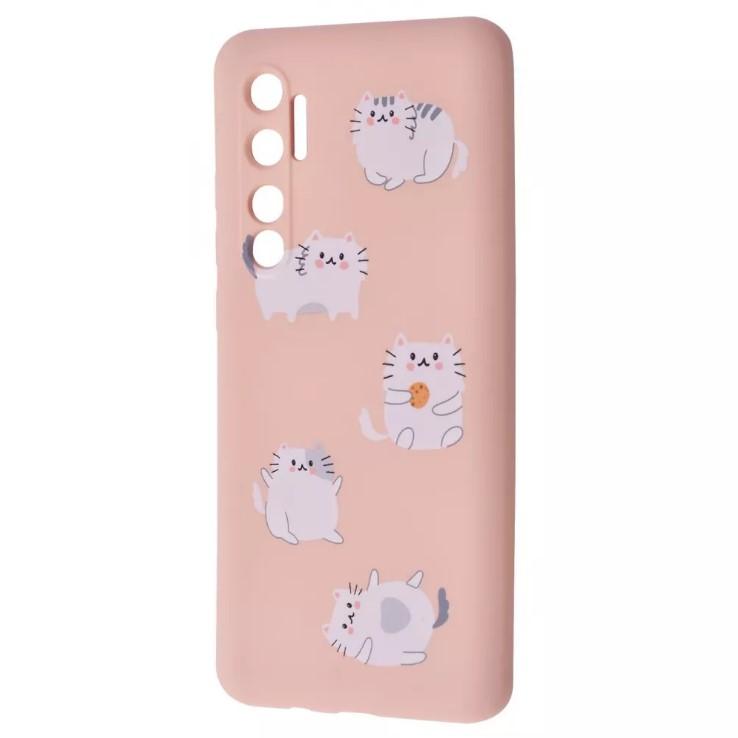 WAVE Fancy для Xiaomi Mi Note 10 Lite (funny cats/pink sand)