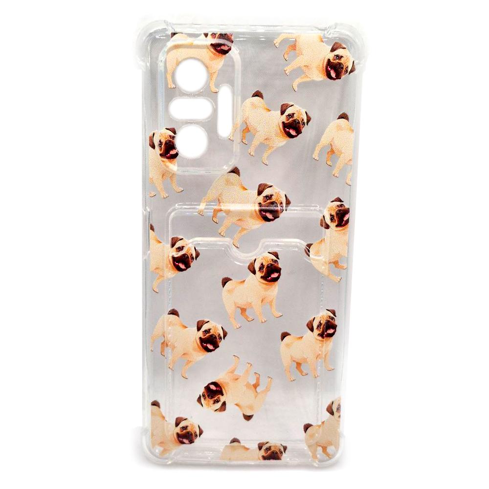 Накладка Space Card Pocket Image для Xiaomi Redmi Note 10 Pro/10 Pro Max Мопс