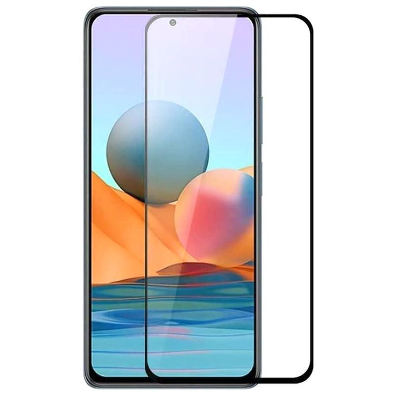 Захисне скло 9D для Xiaomi Redmi Note 10 Pro/Note 11 Pro/Mi 11i/Poco F3/Mi 10T  з чорною рамкою  (м`яка упаковка)