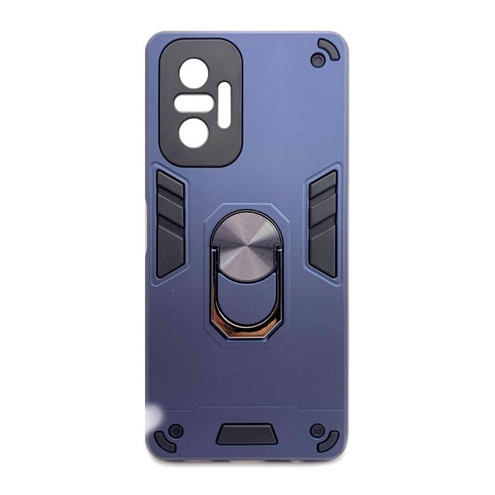 Накладка Armor Magnet Ring case для Xiaomi Note 10 Pro 4G синя