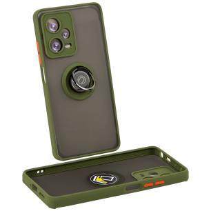 Накладка Totu Gingle Ring для Xiaomi Redmi Note 12 Pro 5G / Poco X5 Pro темно-зелена
