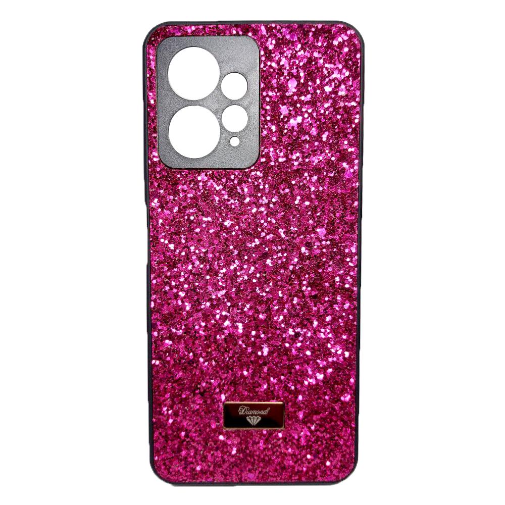 Накладка Bling Grainy Diamond Separate Camera для Xiaomi Redmi Note 12 4G (Малинова)