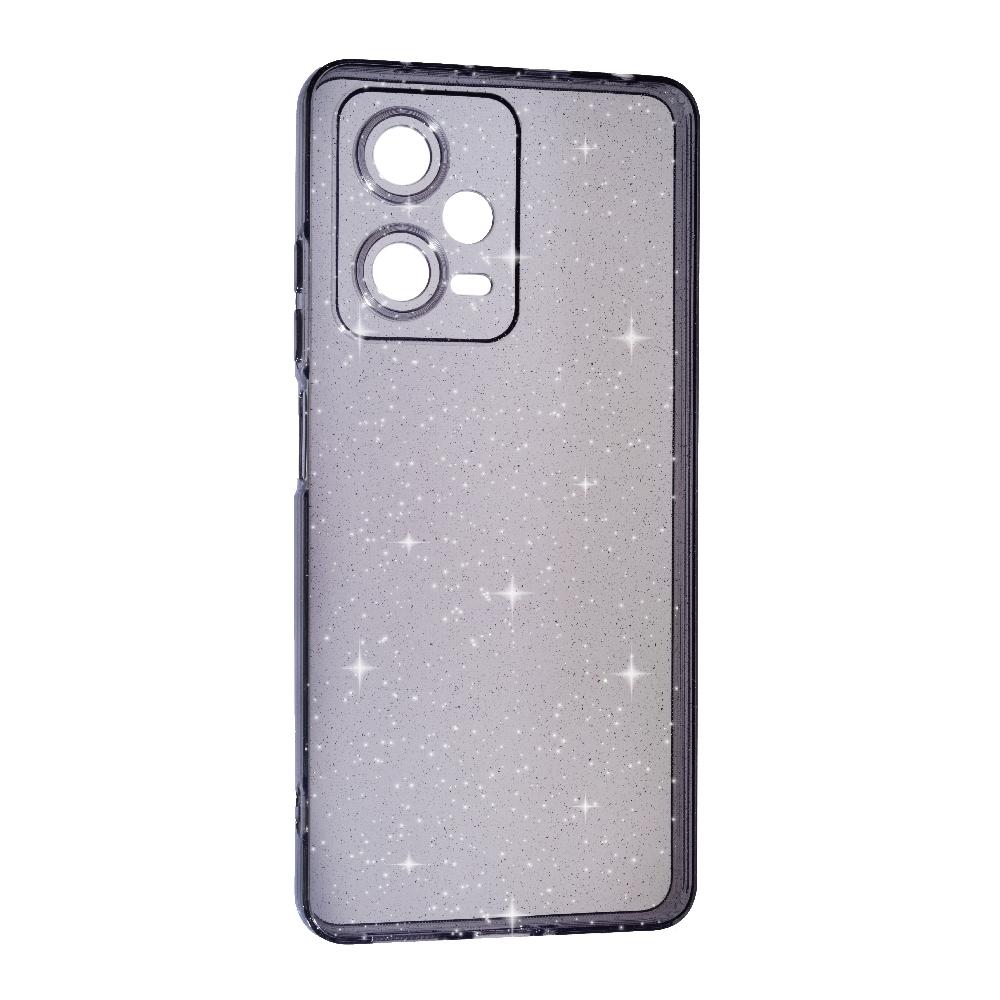 Накладка Molan Cano Glossy Jelly для Xiaomi Redmi Note 12 Pro 5G чорна з блискітками