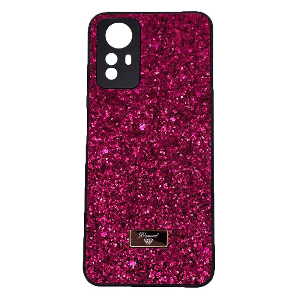 Накладка Bling Grainy Diamond Separate Camera для Xiaomi Redmi Note 12s (Малинова)