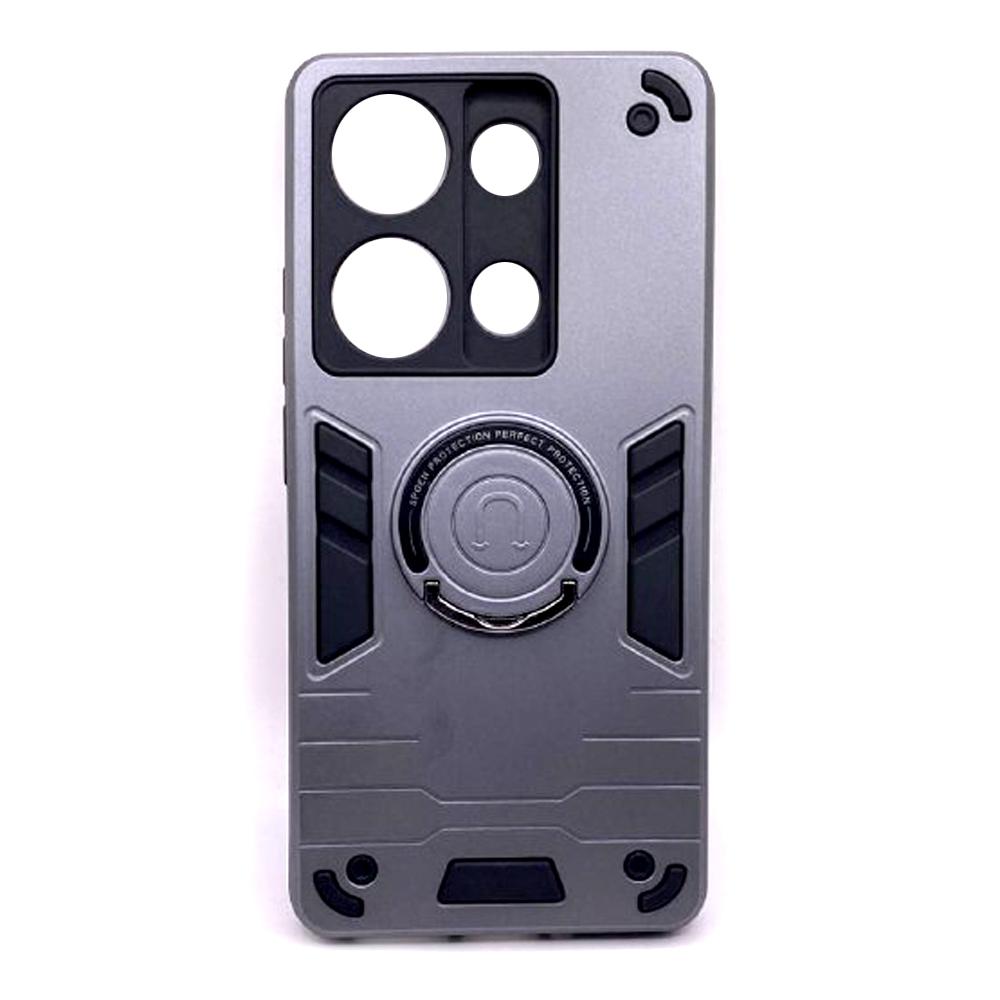 Накладка Armored Round Ring Magnetic Separate Camera для Xiaomi Note 13 Pro 4G/ Poco M6 Pro 4G/ Note 14s (Grey)