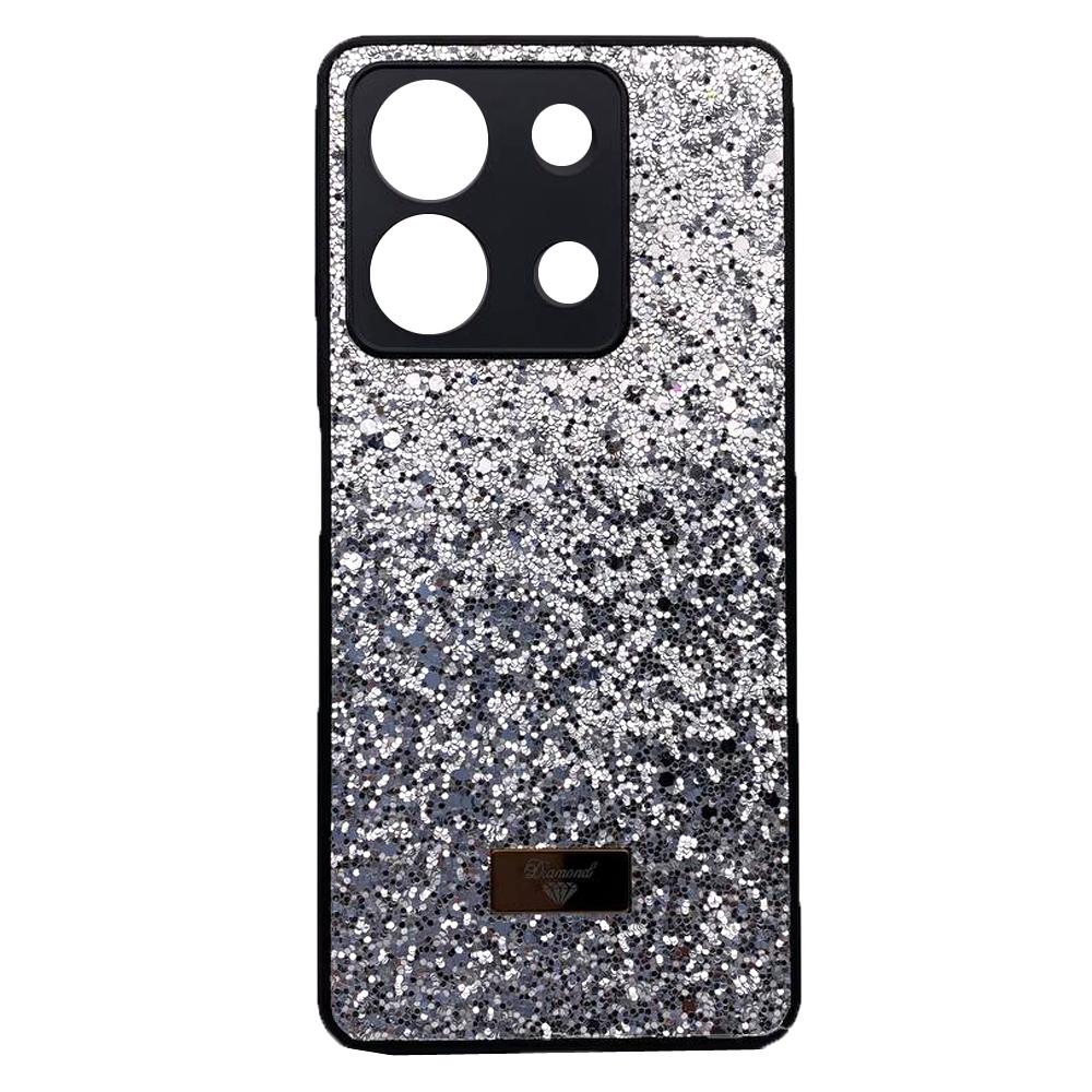 Накладка Bling Grainy Diamond Separate Camera для Xiaomi Redmi Note 13 5G (Срібляста)