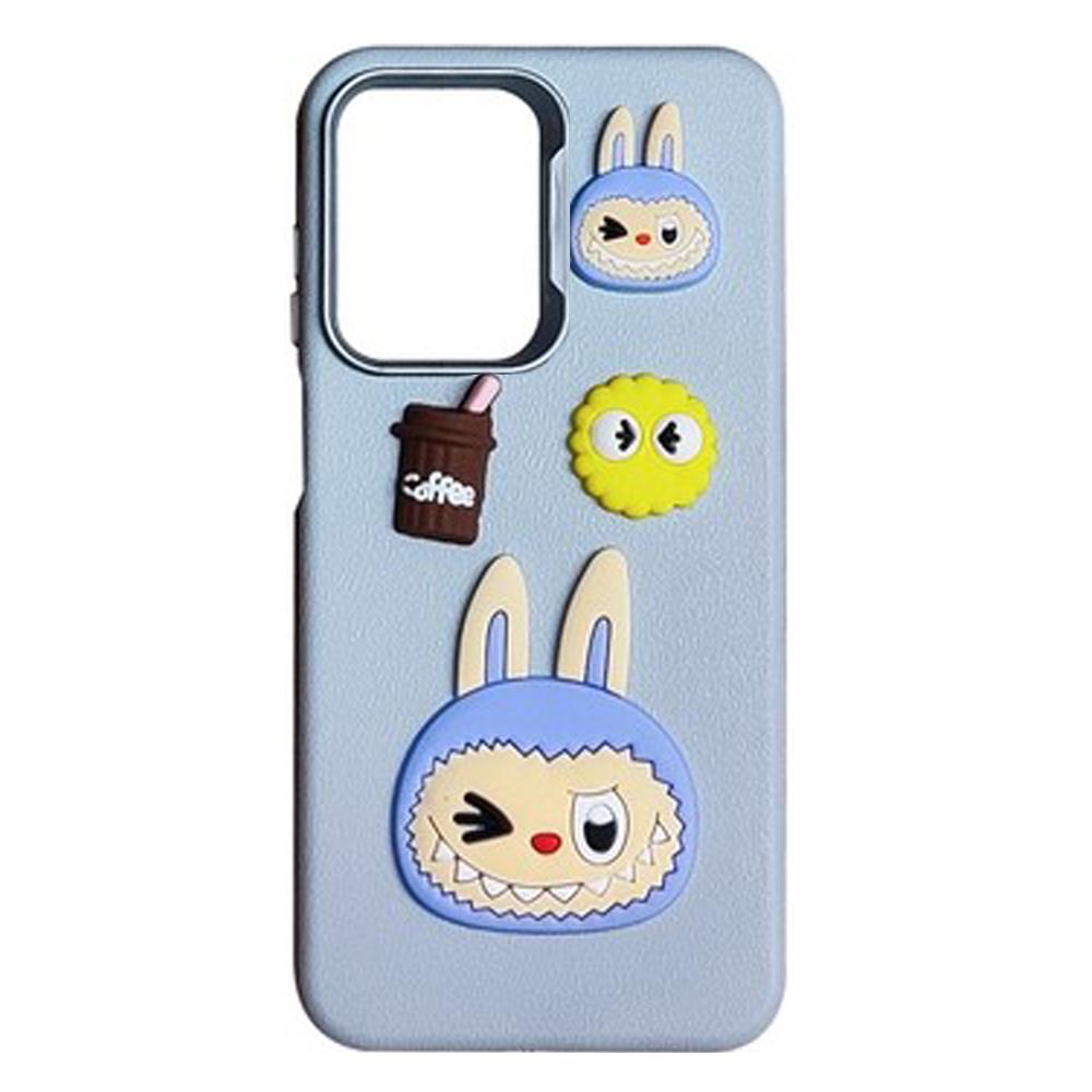 Чохол Leather Toys для Xiaomi Poco X6/ Note 13 Pro 5G (Лабубу / Blue)