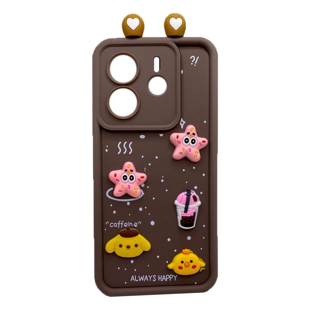 Чохол Pretty Toys with Ears для Xiaomi Note 14 4G (Europe version) (Brown)