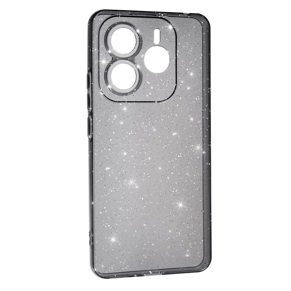 Накладка Molan Cano Glossy Jelly для Xiaomi Redmi Note 14 (4G) (UA/EUROPE) чорна з блискітками