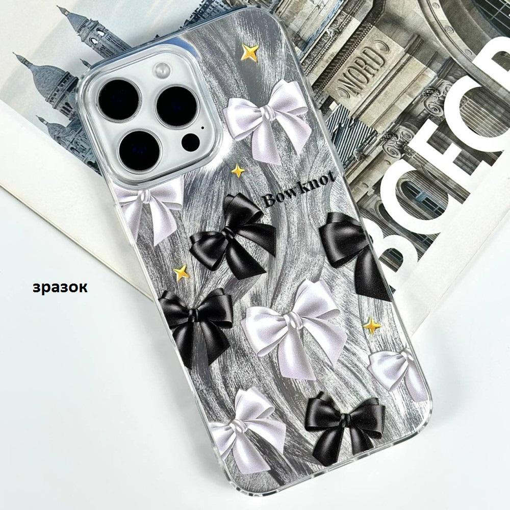 Накладка Nacre Print для Xiaomi Redmi Note 14 Pro 4G Bows black