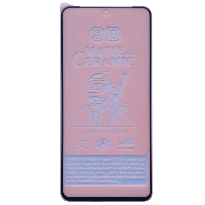 Гнучке скло Ceramic MATT для Xiaomi Redmi Note 14 4G EU (164,8мм) матове з чорною рамкою