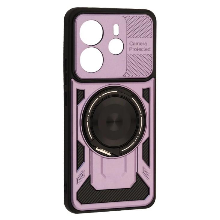 Чохол Hard Carbon Fiber для Xiaomi Redmi Note 14 4G EU бузковий