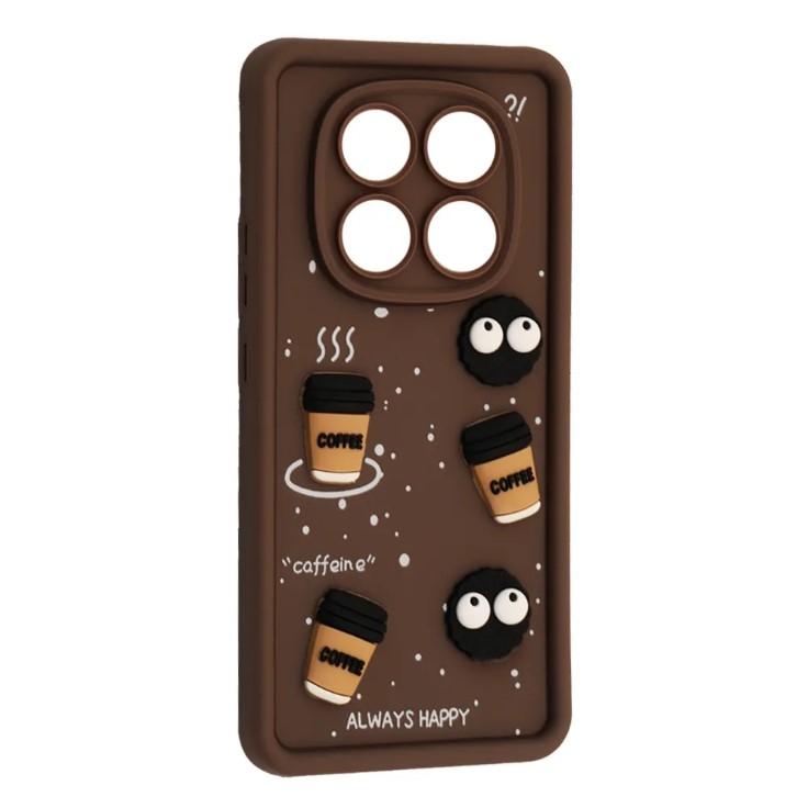 Чохол Pretty Toys для Xiaomi Redmi Note 14 Pro 4G  (Brown/Always Happy)