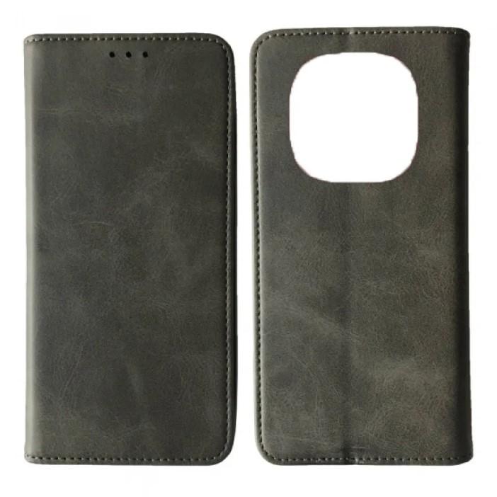 Книжка Black TPU Magnet для Xiaomi Redmi Note 14 Pro 4G сіра