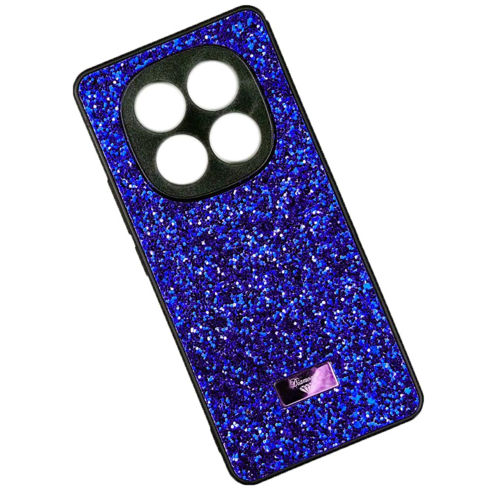 Накладка Bling Grainy Diamond Separate Camera для Xiaomi Redmi Note 14 Pro Plus 5G (Синя)