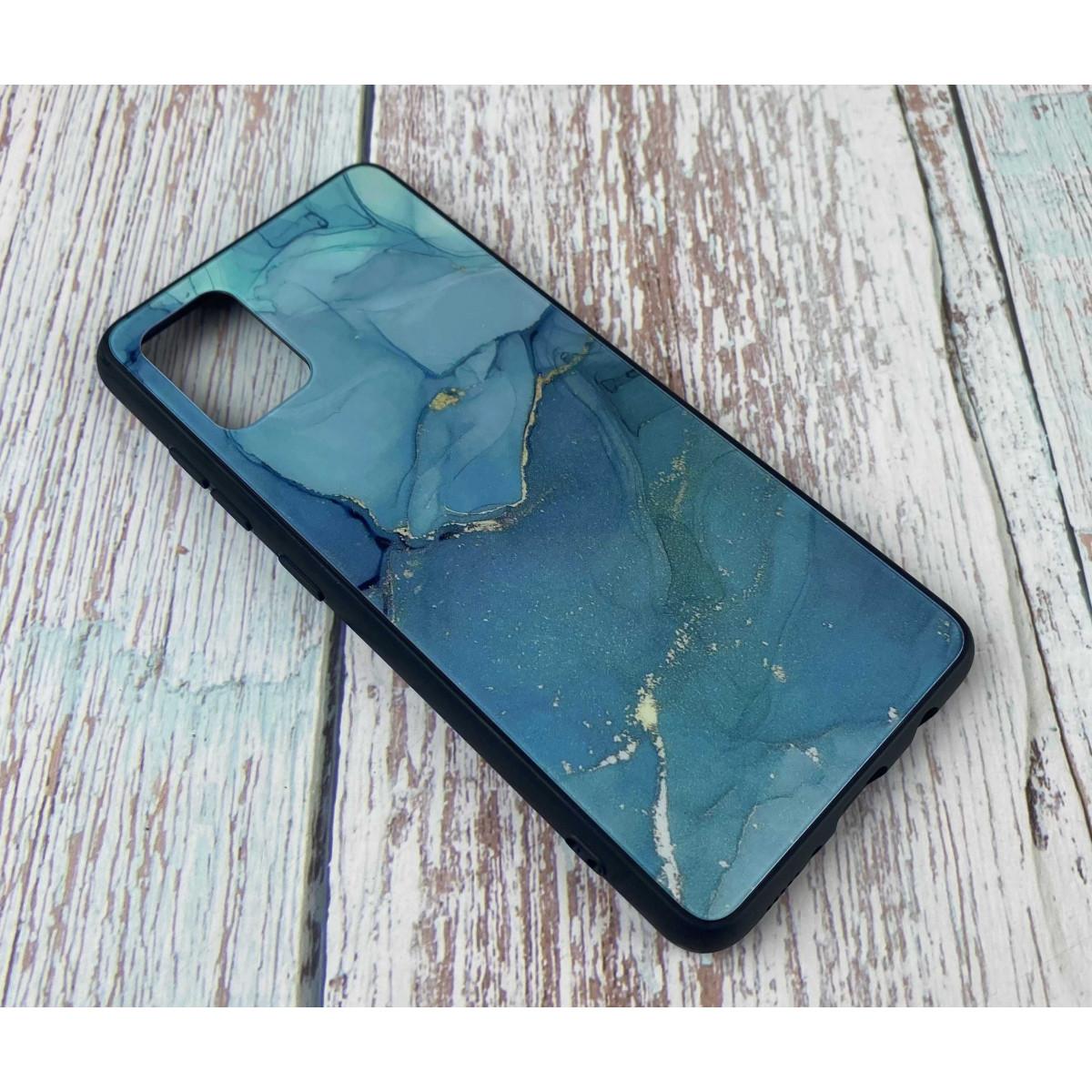 Накладка Marble Glass для Xiaomi Redmi 9T/Poco M3 Blue (2)