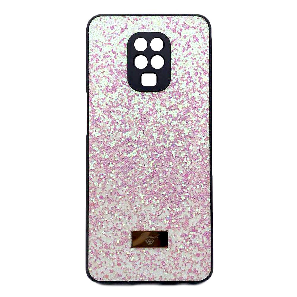 Накладка Bling Grainy Diamond Separate Camera для Xiaomi Redmi Note 9 Pro/Note 9s (Рожева)