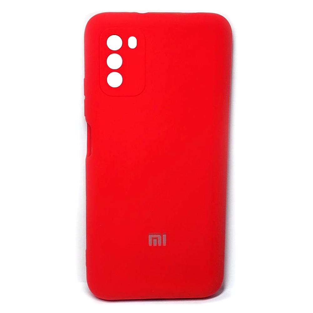 Silicone Cover Full Camera with Logo (A) для Xiaomi Poco M3 (Red)