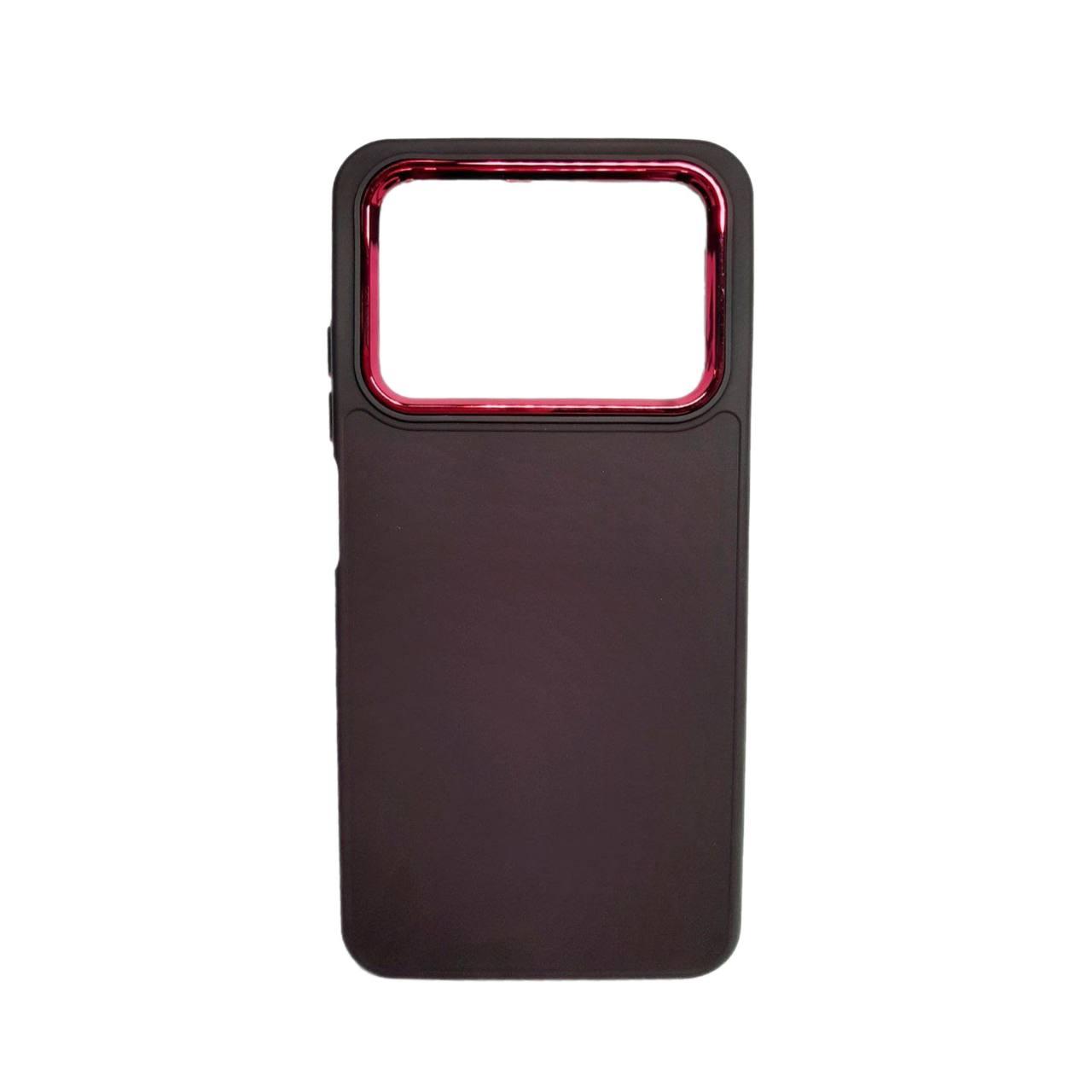 Накладка Matte Colorful Metal Frame Poco M4 Pro 4G (Marsala)