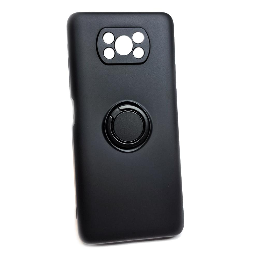 Чохол накладка WAVE Light Color Ring для Xiaomi Poco X3/X3 Pro Чорна