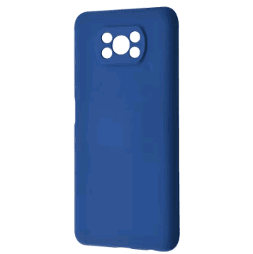 Silicone Cover Full Camera without Logo (A) для Xiaomi Poco X3/Poco X3 Pro (dark blue)