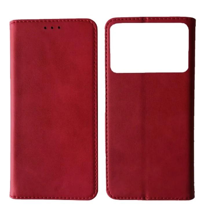 Книжка Black TPU Magnet для Xiaomi Poco X4 Pro червона