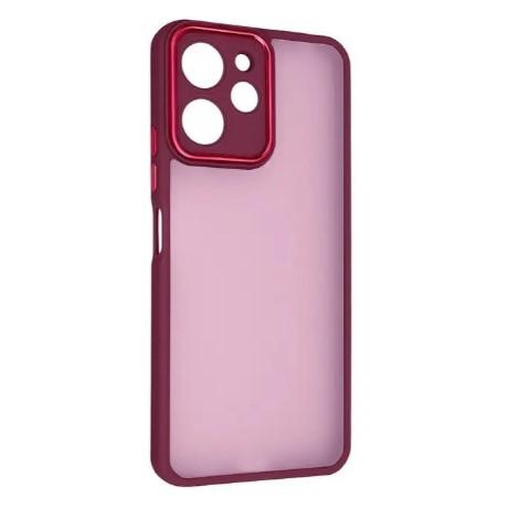 Накладка Luxury Metal Lens для Xiaomi Poco X5 Pro бордова