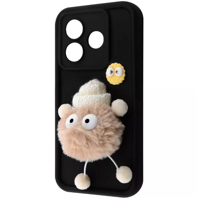 Чохол Pretty Toys для Xiaomi Redmi 13 4G/ Poco M6 4G (black/fluffy white)