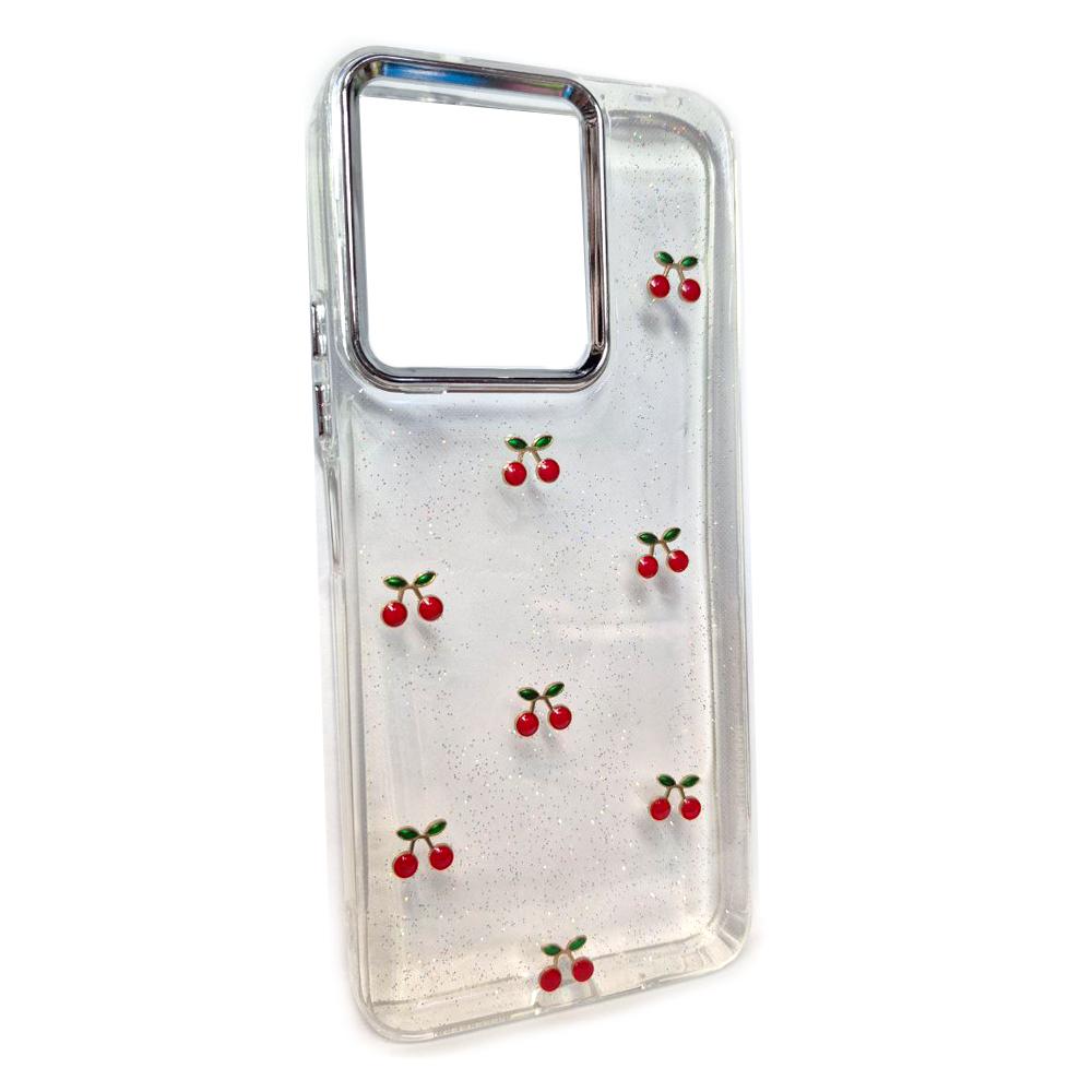 Накладка Shiny Crystal bow для Xiaomi Redmi 13 (Cherry)