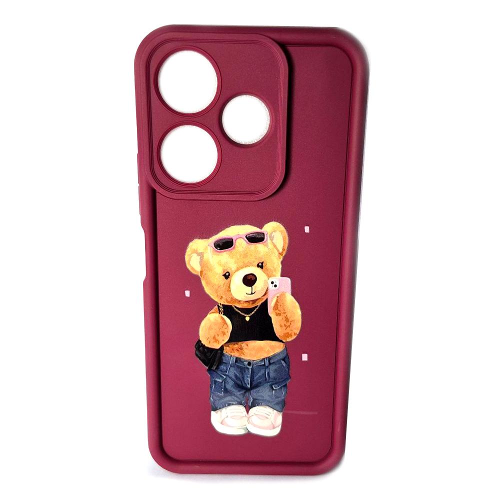 Накладка Shock Sides Resistant для Xiaomi Redmi 13 Marsala/bear