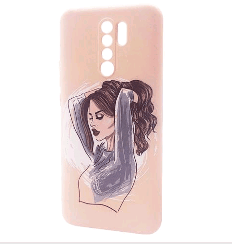 WAVE Fancy для Xiaomi Redmi 9 (red lips girl/pink sand)