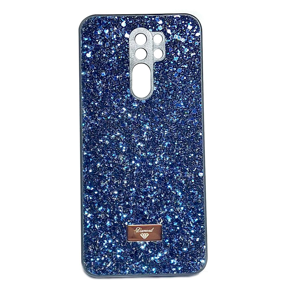 Накладка Bling Grainy Diamond Separate Camera для Xiaomi Redmi 9 (Синя)