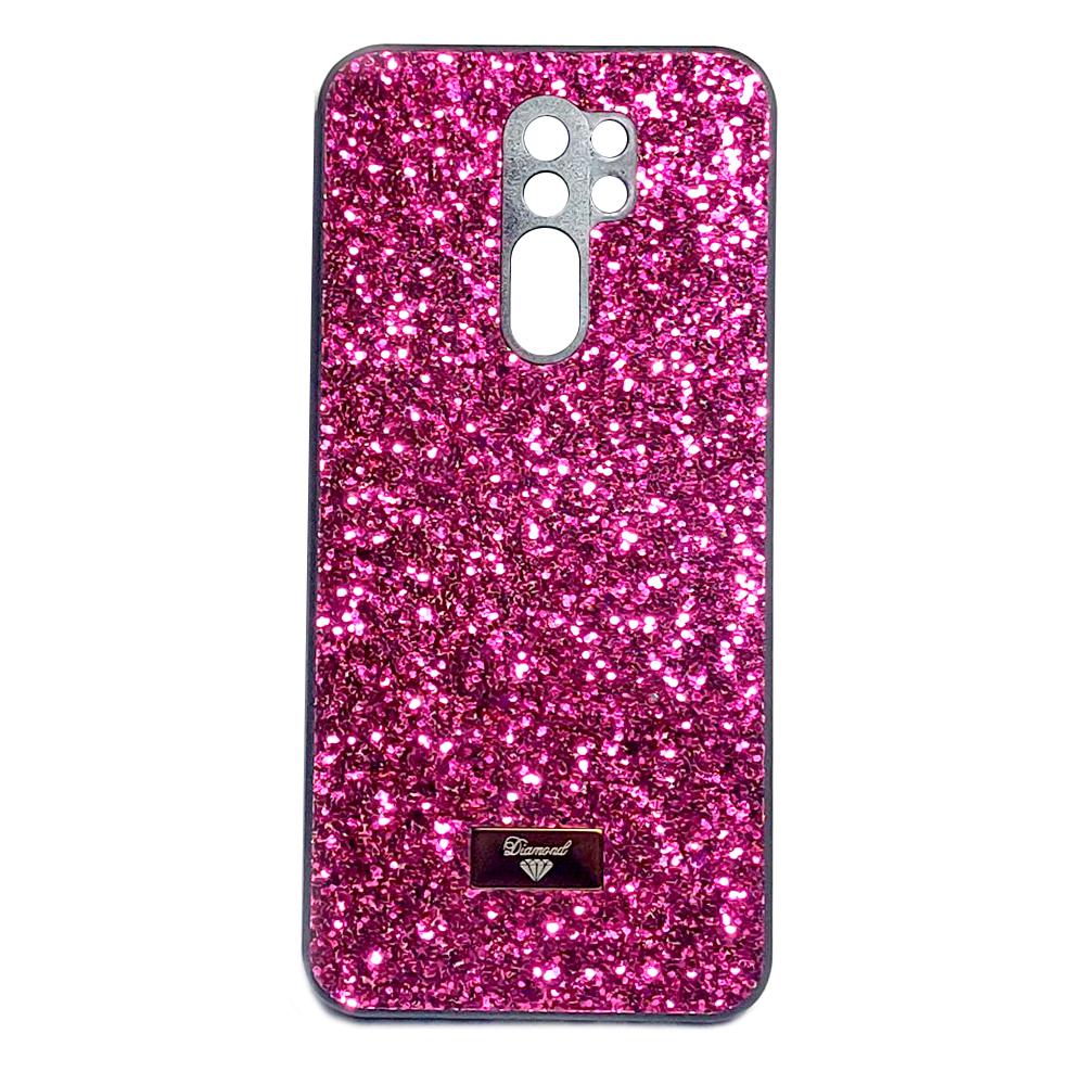 Накладка Bling Grainy Diamond Separate Camera для Xiaomi Redmi 9 (Малинова)